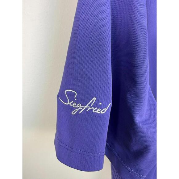 G/Fore Polo Shirt Purple Short Sleeve Classic Performance Golf Medium - Picture 3 of 8